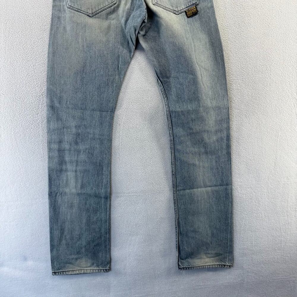 G Star Jeans Men's FITS 30x33 Blue Slim Straight Faded Light Vintage Y2k 2000s - Picture 10 of 12